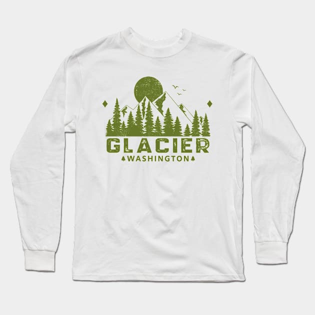 Glacier Washington Mountain Sight Long Sleeve T-Shirt by HomeSpirit